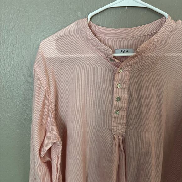 RAILS Light Pink Popover Button Up Size Small Casual summer lightweight - Picture 2 of 5